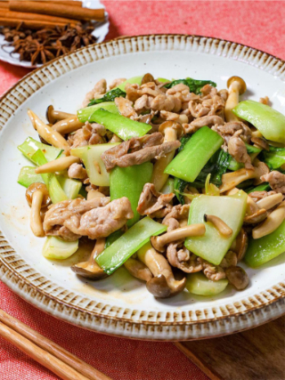 青梗菜と豚肉のオイスター炒め