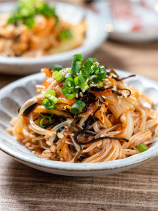 えのきの塩昆布キムチ